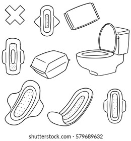 Vector Set Of Sanitary Napkin