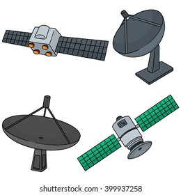 vector set of satellite