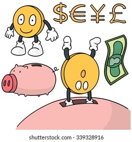 vector set of saving money