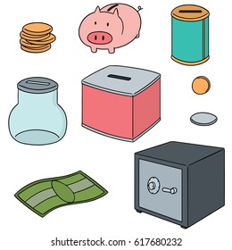vector set of saving money