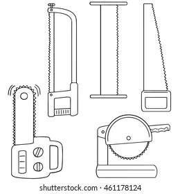 vector set of saw