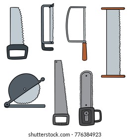 vector set of saw