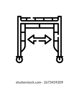 Vector conjunto de iconos de andamios para la construcción, ideal para la construcción, reparación y temas de la industria