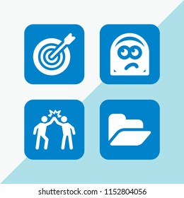 vector set. sceptic, goal, document and success illustration for web and graphic design