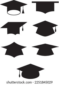 Vector Set of Scholar Hats