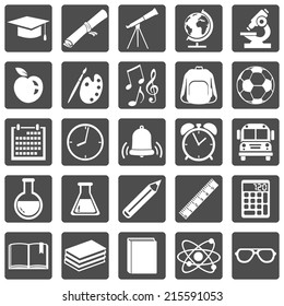 Vector Set of  School Icons.