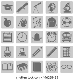 Vector Set of  School Icons.