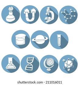 vector set of science icon