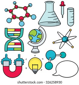 vector set of science icon