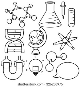 vector set of science icon