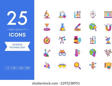 Vector set of Science icons