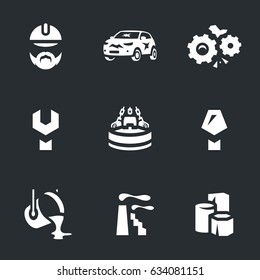 Vector Set of Scrap processing Icons.