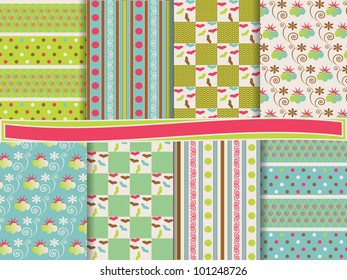 vector set of scrapbook paper