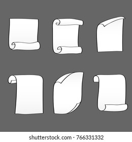 Vector Set of Scrolls