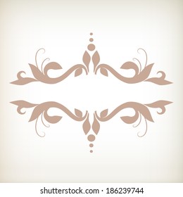 Vector set of scrolls and vignettes in Victorian style.