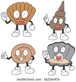 vector set of sea shell