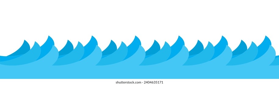 vector set of sea waves