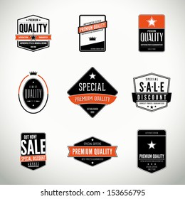 Vector Set With Seals, Stamps, Labels Or Badges