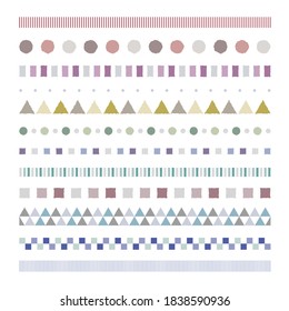 Vector set of seamless borders.