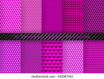 Vector set of seamless carbon textures. 