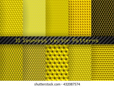 Vector set of seamless carbon textures. 
