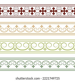 Conjunto vectorial de ornamentos interminables sin fisuras.