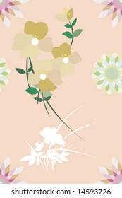 Vector set of Seamless Floral Pattern-6