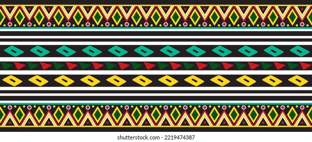 Vector set of seamless Indian patterns. National seamless ornaments, borders, frames. colored decorations of the peoples of South America, Maya, Inca, Aztecs. Print for fabric, paper, textile