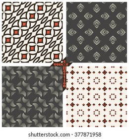 Vector set of seamless pattern. Luxury stylish textures. You can use seamless patterns as background, fabric print, surface texture, wrapping paper, web page backdrop, wallpaper and more