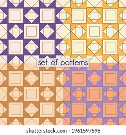 vector set of seamless patterns