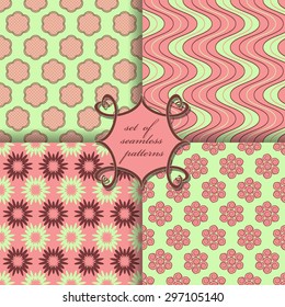 vector set of seamless patterns
