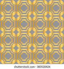 Vector set of seamless patterns in art deco vintage style