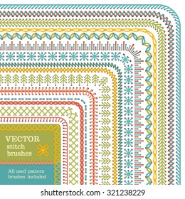 Stitch Border Round Stock Illustrations – 1,624 Stitch Border Round Stock  Illustrations, Vectors & Clipart - Dreamstime