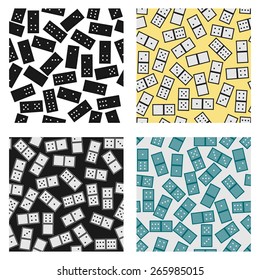 Vector set of seamless texture of dominoes