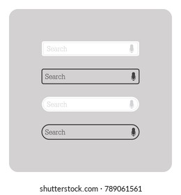 Vector set of search bar templates, Element design user interface for web.