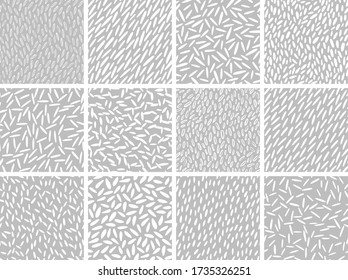 Vector set of seeds seamless pattern, rice texture