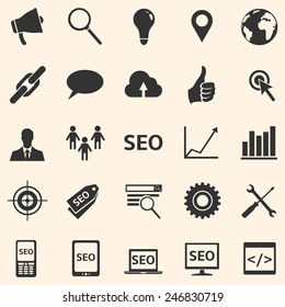 Vector Set of SEO Icons