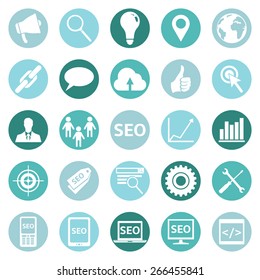 Vector Set of SEO Icons