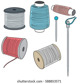 vector set of sewing accessories