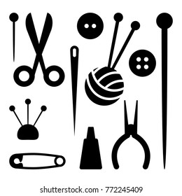 Vector Set Of  Sewing Icons.