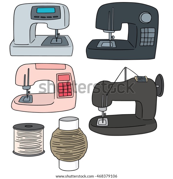 Vector Set Sewing Machine Stock Vector (Royalty Free) 468379106