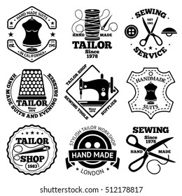 Vector Set Sewing Tailor Shops Labels Stock Vector (Royalty Free) 512178817