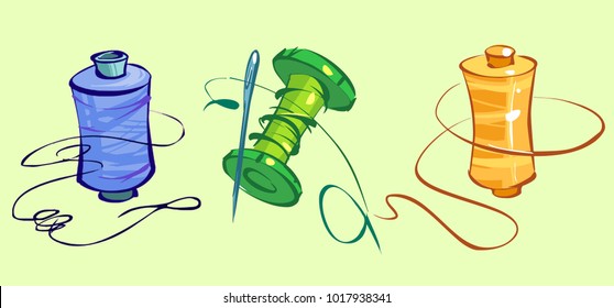 vector set of  sewing tools for a variety of uses