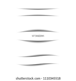 Vector set of shadows on white background