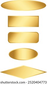 Vector set shapes for message in gold