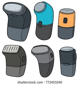 vector set of shaver