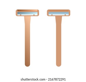 Vector set of shaving machines in gradient and flat styles.