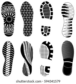 Vector set of shoe tracks