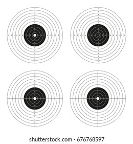 Vector Set Shooting Targets Blank Pistol Stock Vector (Royalty Free ...