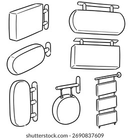 Conjunto de Vector de signo de tienda